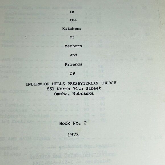 What's Cookin Spiral Cookbook Underwood Hills Presbyterian Church Omaha NE 1973 - Picture 7 of 12
